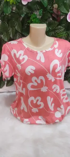 Blusa rosa estampada TM único